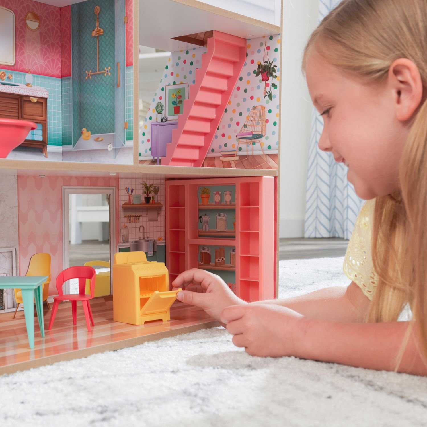 Кукольный домик с мебелью – Чарли, 10 элементов  