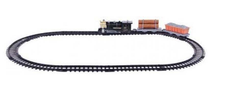Железная дорога из серии Голубая стрела - Грузовой поезд, 145 см., паровоз, 2 вагона  