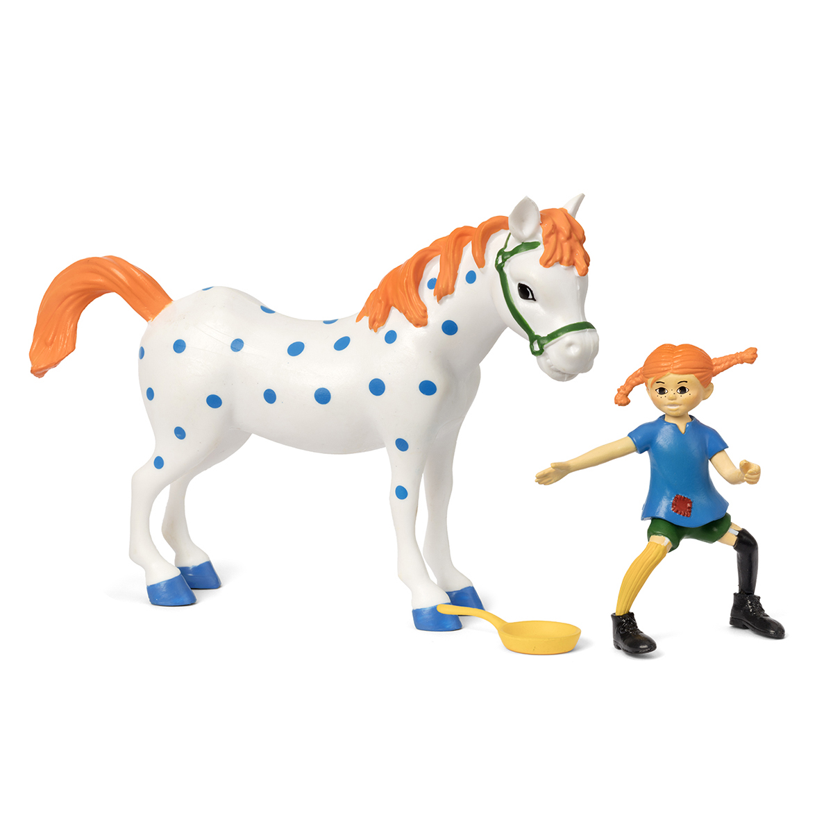 Набор кукол для домика - Пеппи Длинный чулок и лошадь  