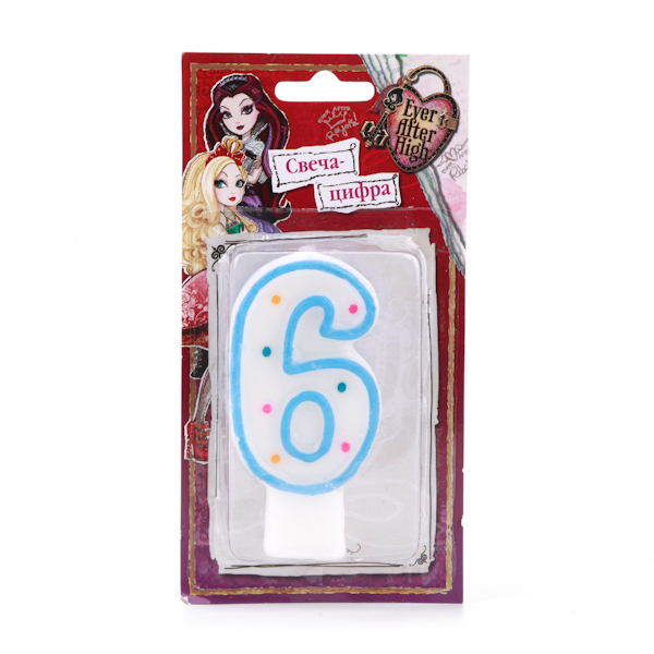Свеча-цифра «6» - Ever After High Свеча-цифра «6» - Ever After HighСвечи для торта<br>Свеча-цифра «6» - Ever After High<br>