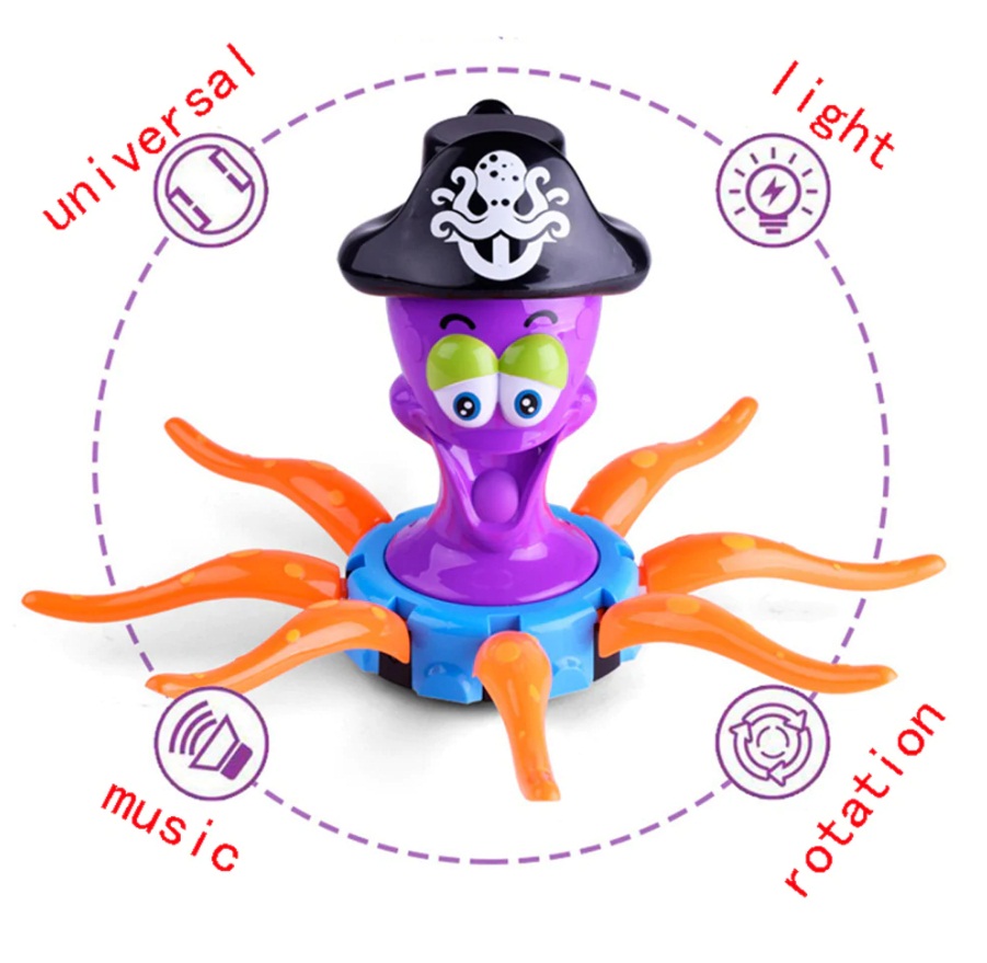 Интерактивная игрушка - Осьминог-пират, свет, звук  