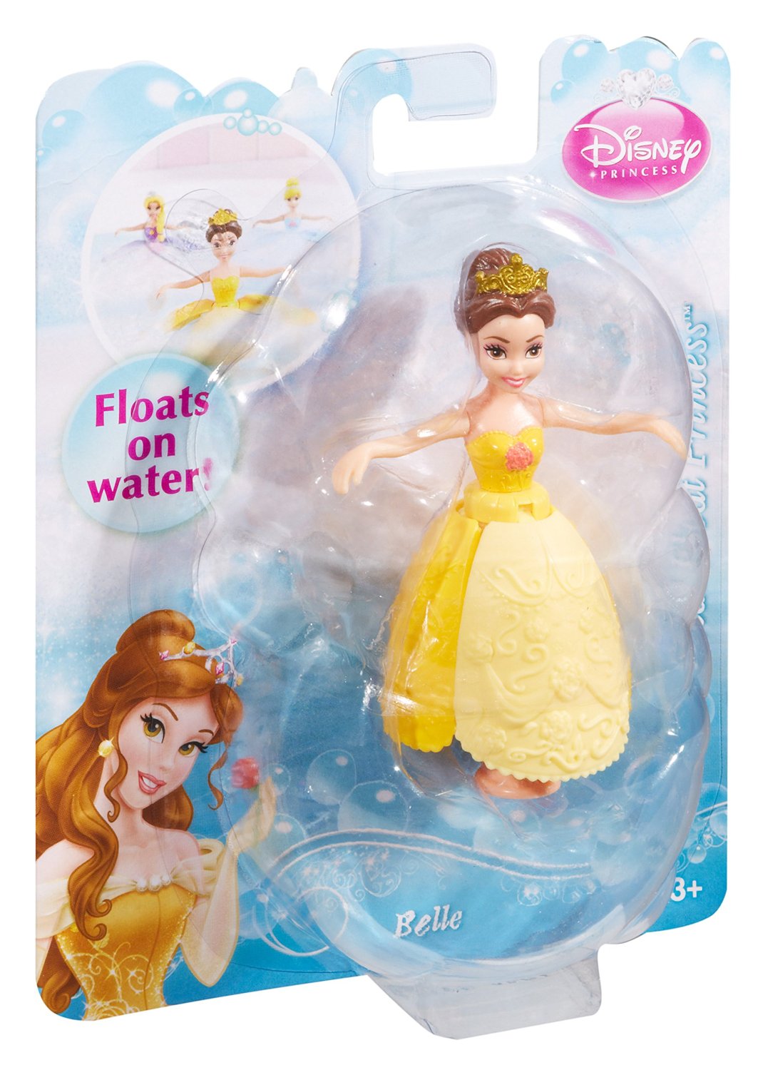 Плавающая мини-кукла - Принцесса Белль, 10 см  
