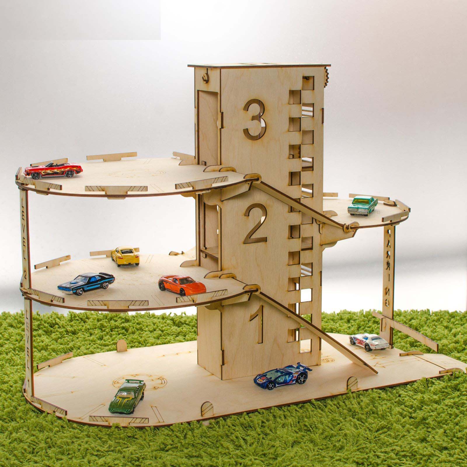 Сборная модель – Автопаркинг с лифтом для машин  