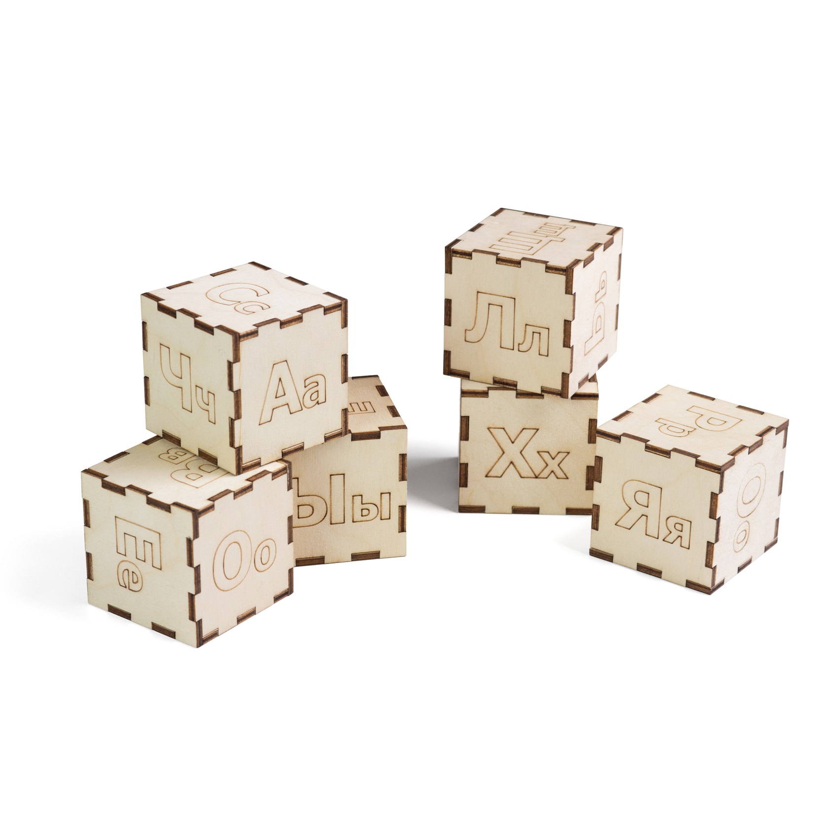 Кубики деревянные – Алфавит  