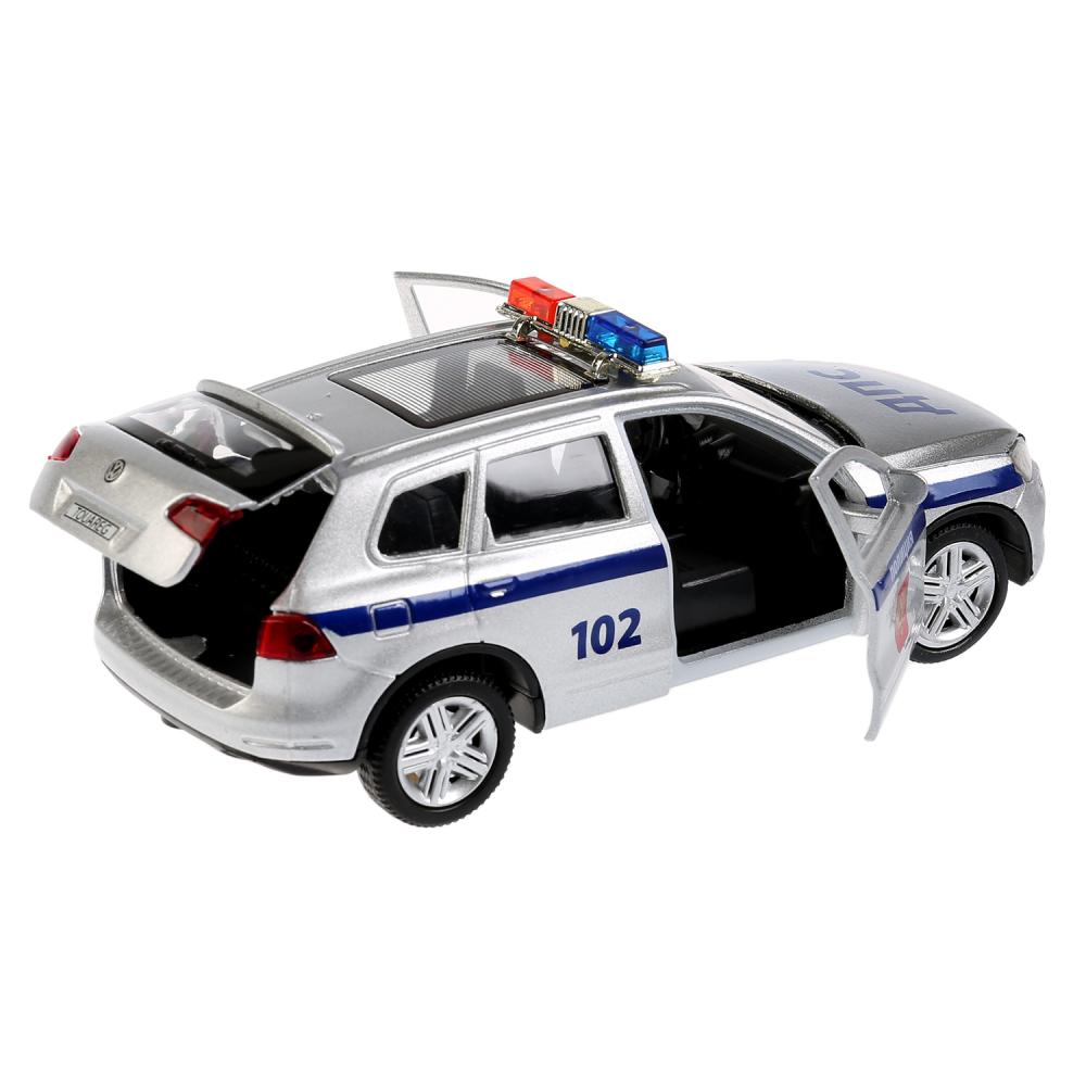 Машина металлическая инерционная - VW Touareg Полиция, 12 см, свет и звук, открываются двери  