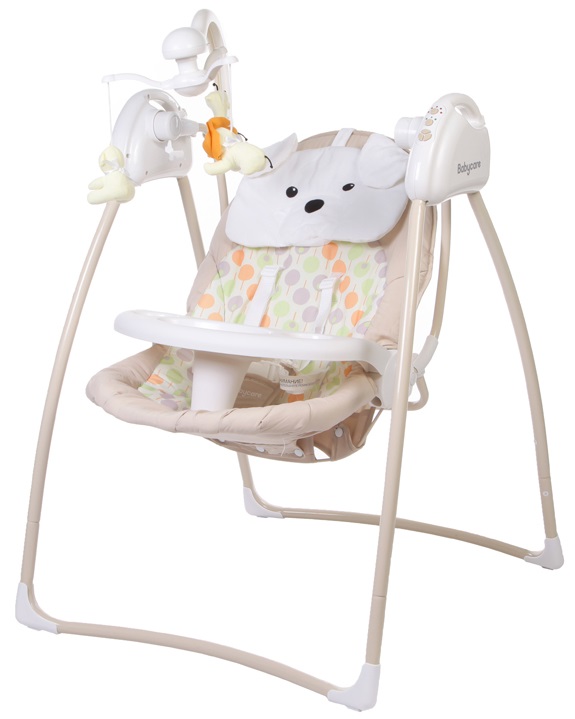 Электрокачели Baby Care Butterfly с адаптером, Beige Электрокачели Baby Care Butterfly с адаптером, BeigeЭлектронные качели для детей<br>Электрокачели Baby Care Butterfly с адаптером, Beige<br>
