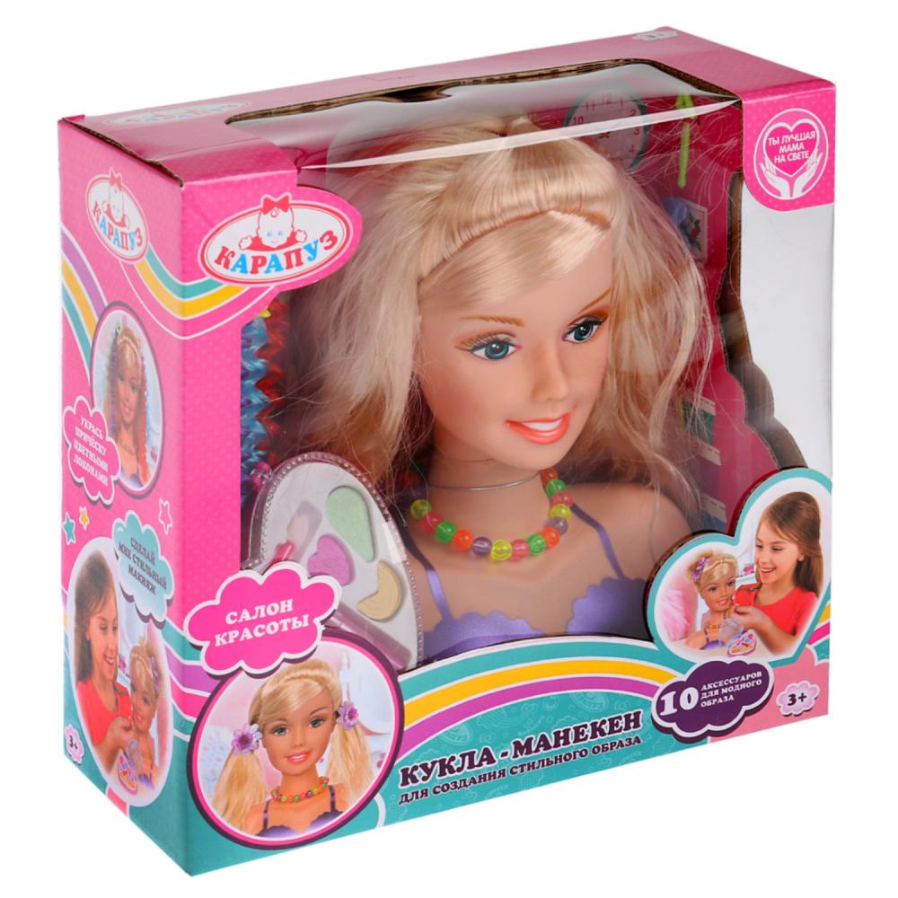 Кукла-манекен для создания причесок с косметикой и аксессуарами для волос, 21 см  