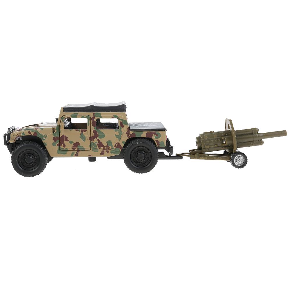 Машина Пикап Hummer h1 с пушкой 11 см двери и багажник открываются металлическая инерционная  