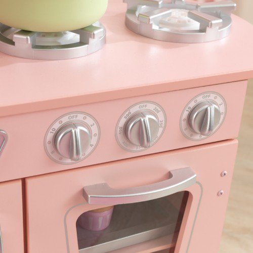 Кухня детская из дерева - Винтаж, цвет розовый   