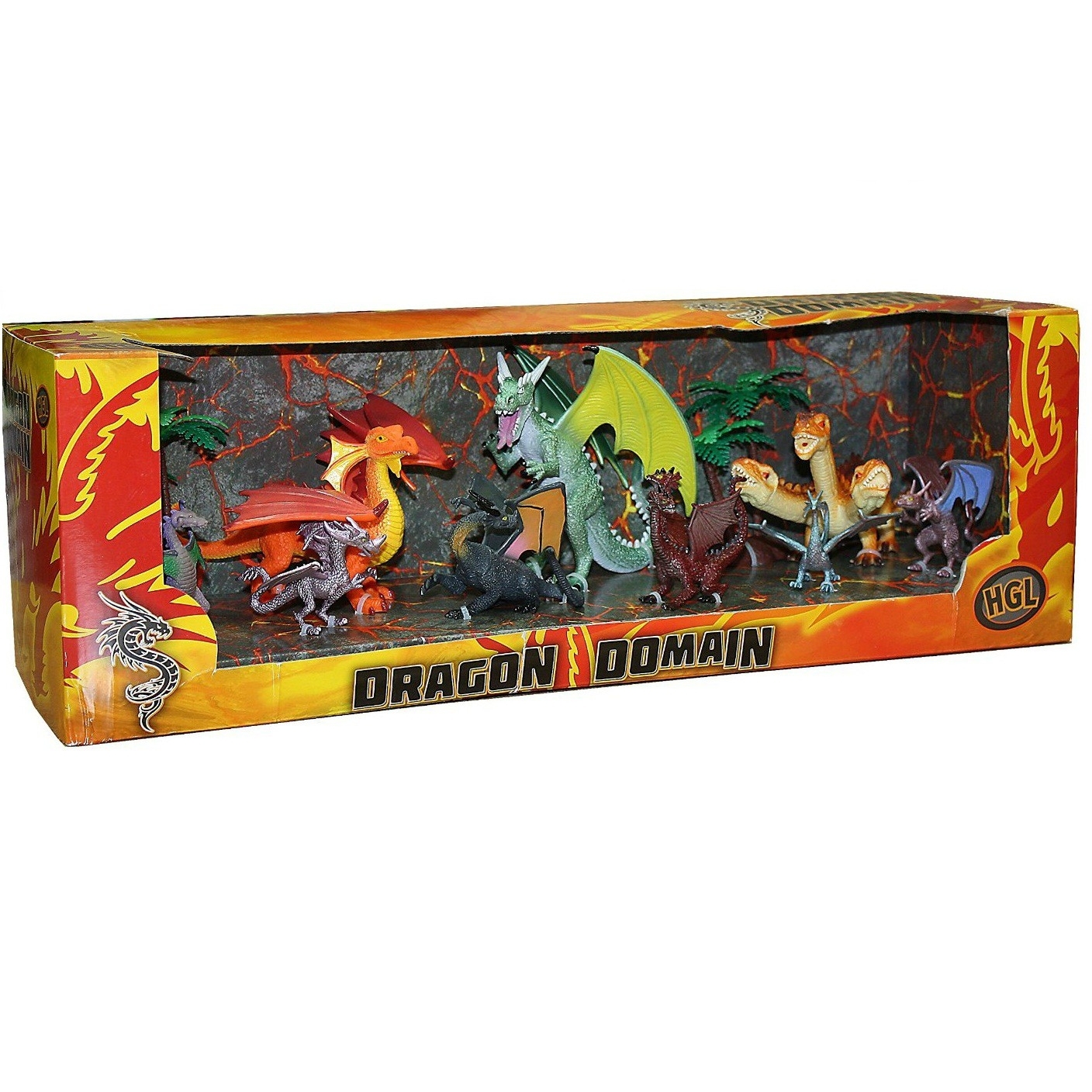 Игровой набор из 9 фигурок драконов и 2 деревьев Игровой набор из 9 фигурок драконов и 2 деревьевМифические существа<br>Игровой набор из 9 фигурок драконов и 2 деревьев<br>