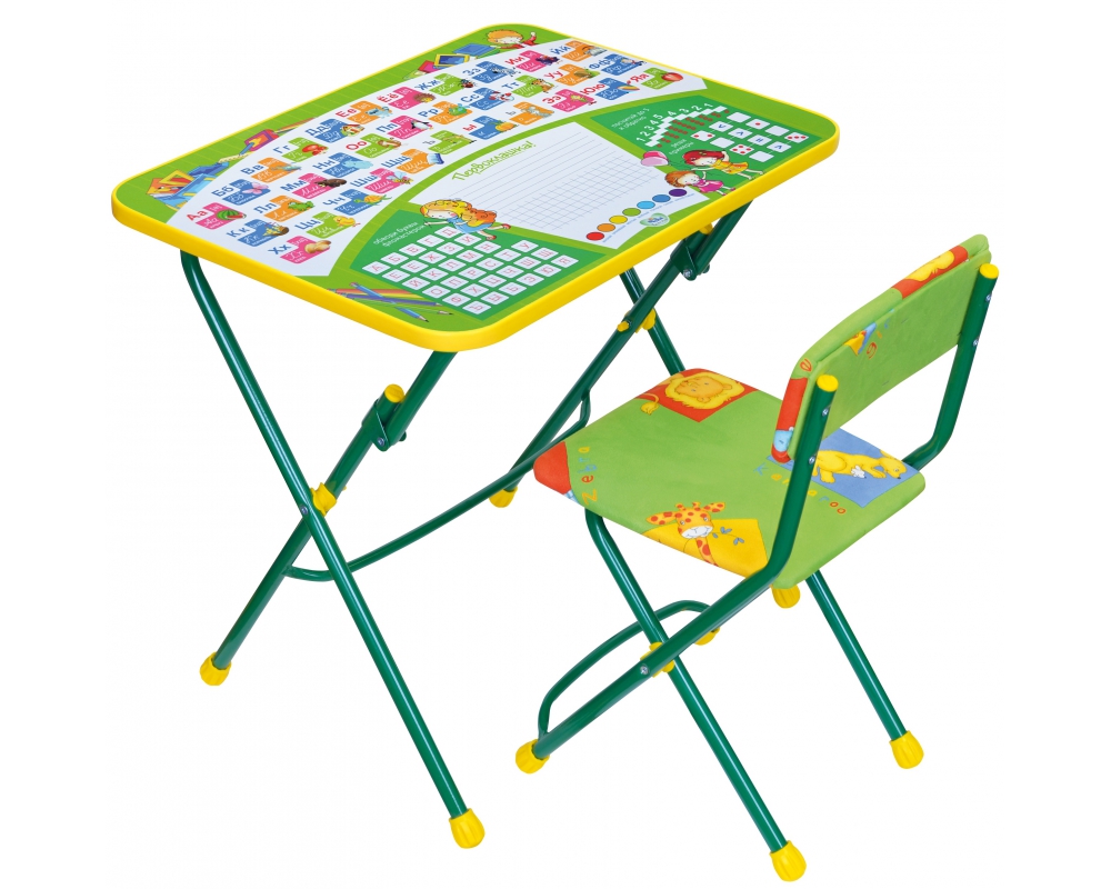 Набор детской мебели - Первоклашка, цвет зеленый  
