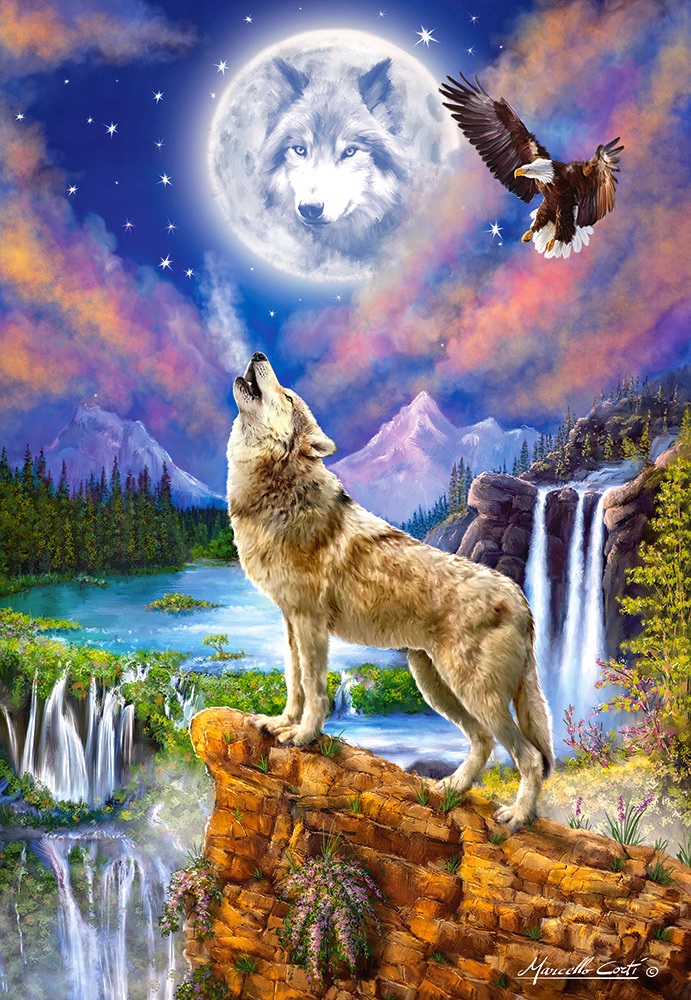 Пазл Ночной волк, 1500 элементов  
