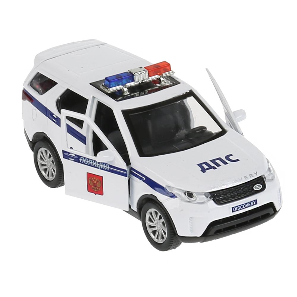 Машина металлическая Land Rover Discovery Полиция 12 см, открываются двери, инерция, белая  