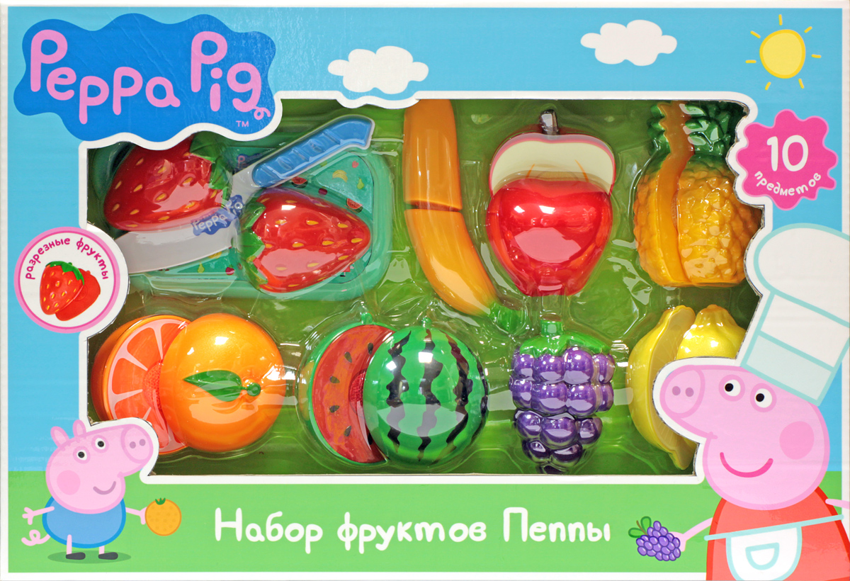 Игровой набор фруктов - Peppa, 10 предметов Игровой набор фруктов - Peppa, 10 предметовАксессуары и техника для детской кухни<br>Игровой набор фруктов - Peppa, 10 предметов<br>