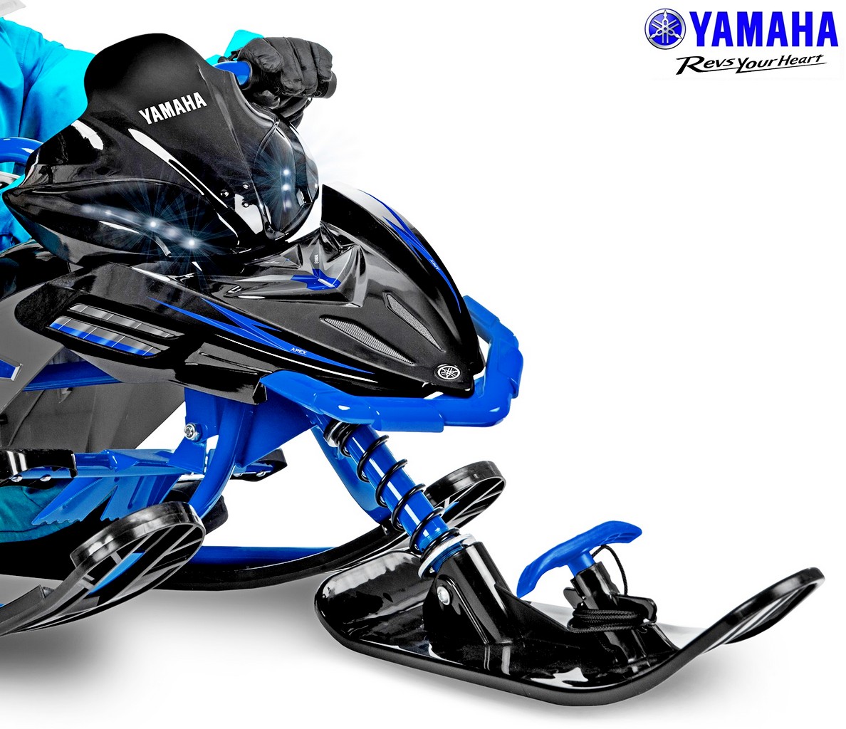 Снегокат Yamaha - Apex Snow Bike With Led со светящимися фарами, синий  