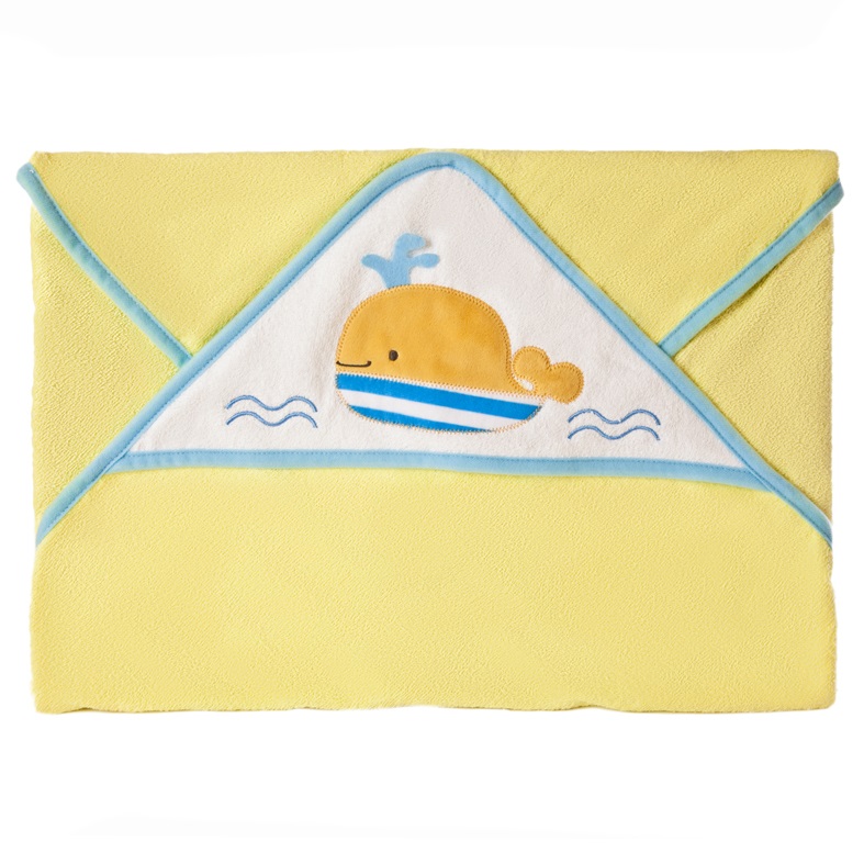 Подарочный набор Веселый кит: полотенце, погремушка и подушка  