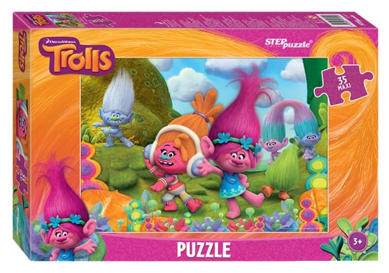 Яркий макси-пазл из серии Trolls, 35 деталей Яркий макси-пазл из серии Trolls, 35 деталейПазлы для малышей<br>Яркий макси-пазл из серии Trolls, 35 деталей<br>