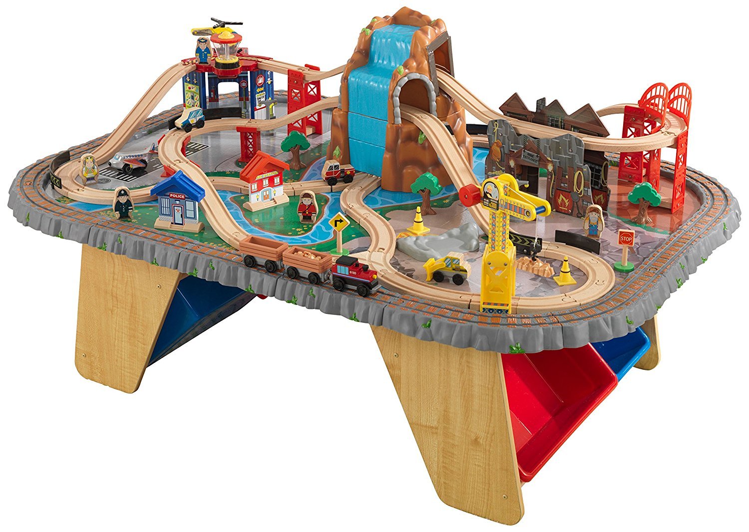 Игровой набор - Горный тоннель Waterfall Junction Train Set & Table Игровой набор - Горный тоннель Waterfall Junction Train Set & TableДетские парковки и гаражи<br>Игровой набор - Горный тоннель Waterfall Junction Train Set & Table<br>
