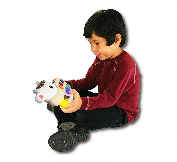 Развивающая игрушка – Корова, со звуковым и световым эффектами  