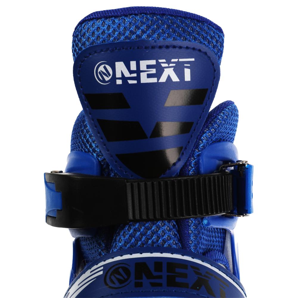Раздвижные ролики Next со светом размер 29-32 в сумке синие  