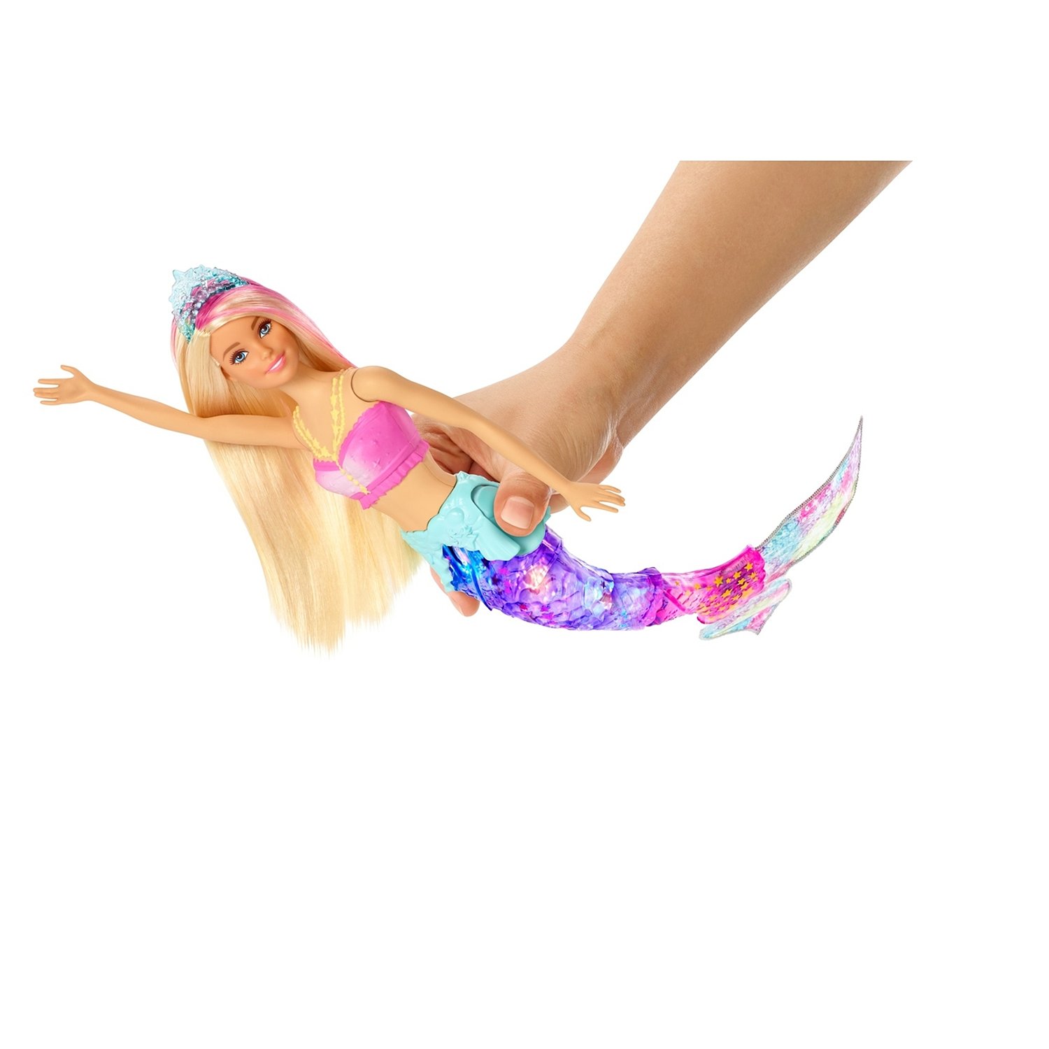 Кукла Barbie® Сверкающая русалочка, хвост светится  