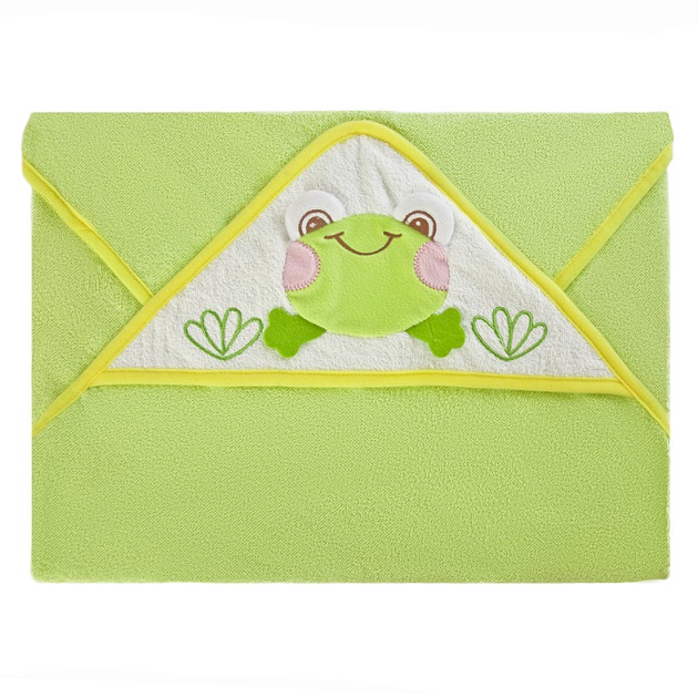 Подарочный набор - Забавный лягушонок: полотенце, погремушка и подушка  