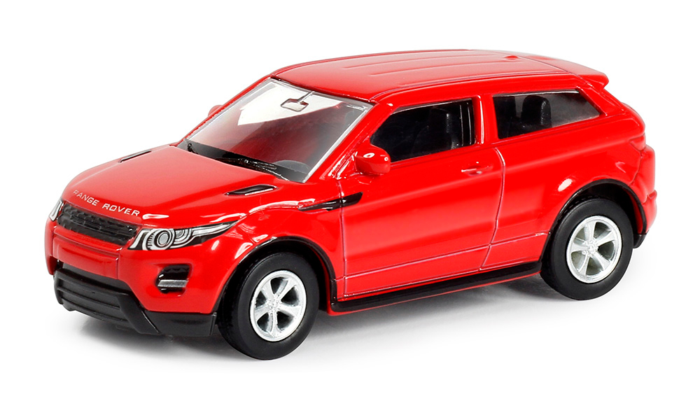 Машина металлическая RMZ City - Range Rover Evoque, 1:64 цвет красный / белый  