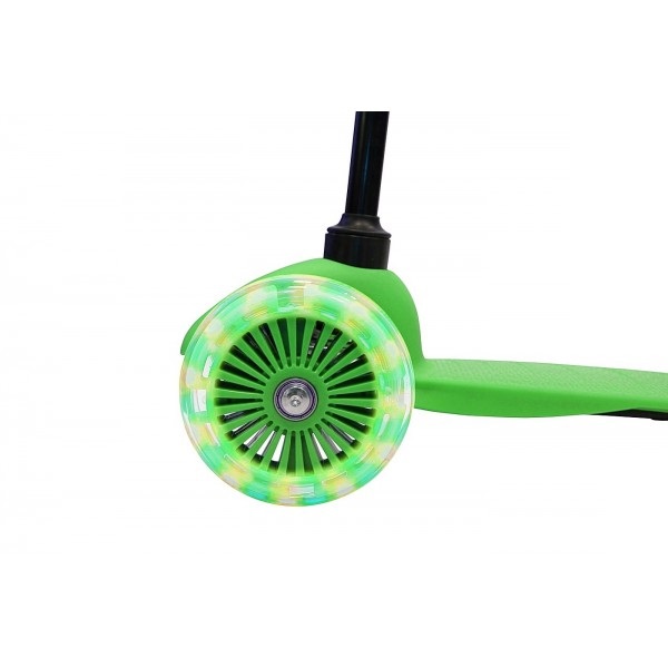 Трехколесный самокат со светящимися колесами RT MINI SHINE A5 green, 4525RT