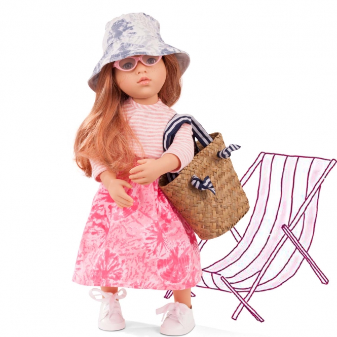 Кукла Лаура на пикнике рыжеволосая 50 см  