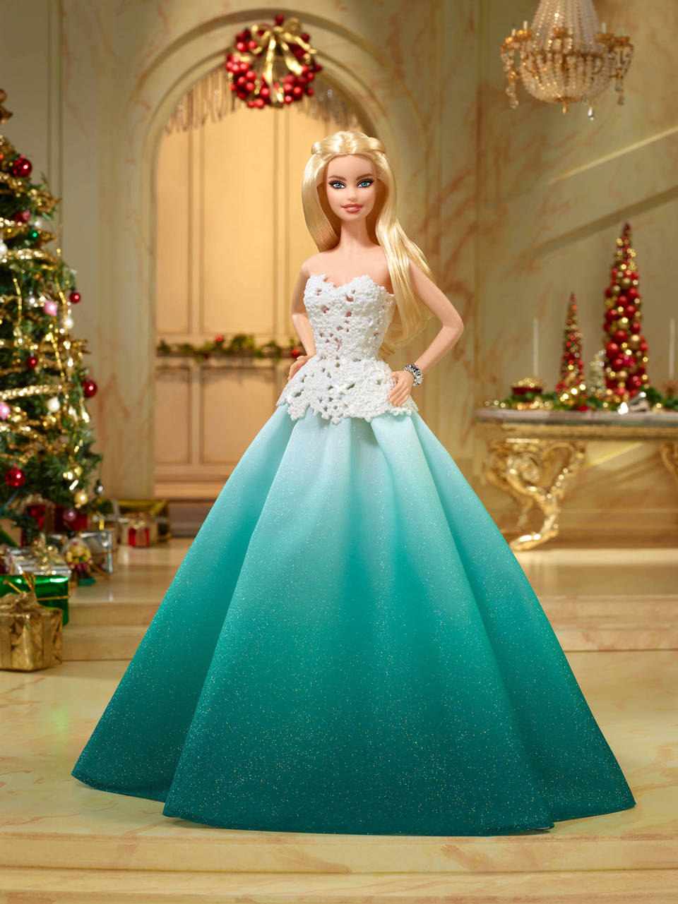 Кукла Barbie ® - Праздничная Barbie в зеленом платье  
