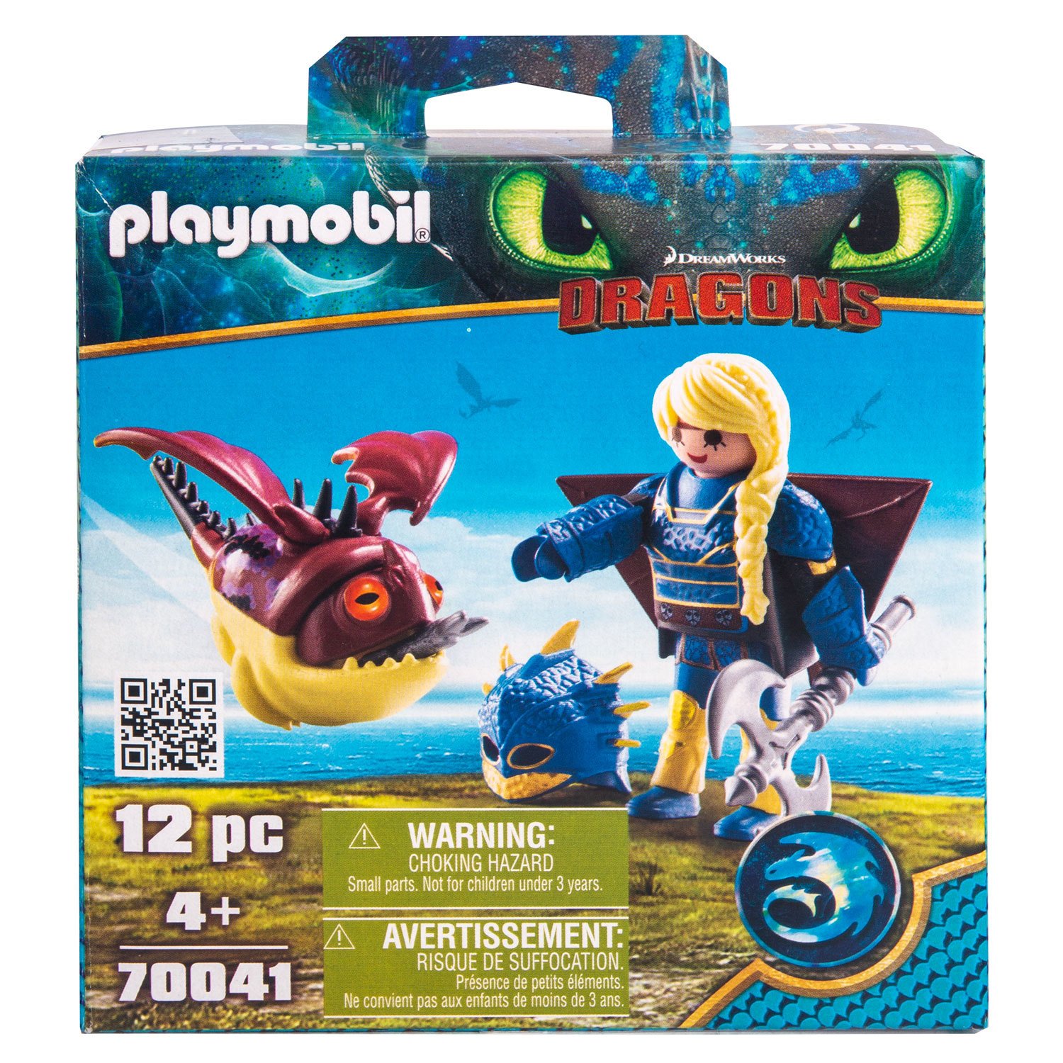 Конструктор Playmobil. Драконы III: Астрид в летном костюме с Объедалой  