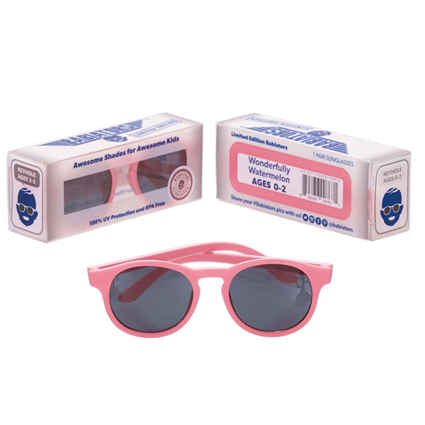 Солнцезащитные очки из серии Babiators Original Keyhole. Чудесненький арбуз Wonderfully Watermelon, дымчатые, Junior 0-2  