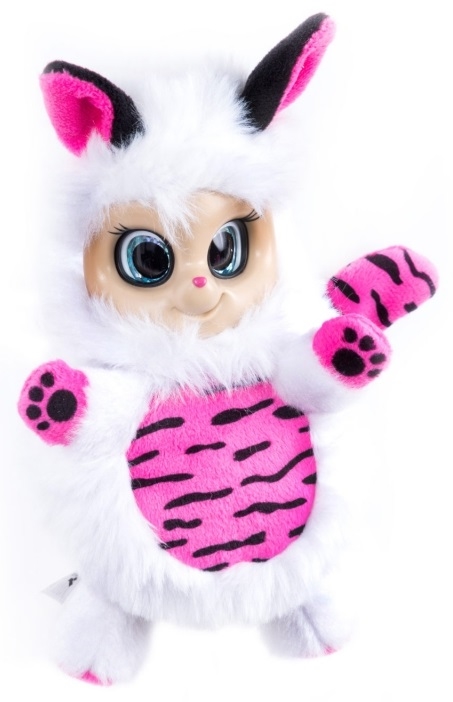 Мягкая игрушка из серии Bush baby world – Тигренок Тилли, 20 см, шевелит ушками, вращает глазками, со спальным коконом, заколкой и шармом  
