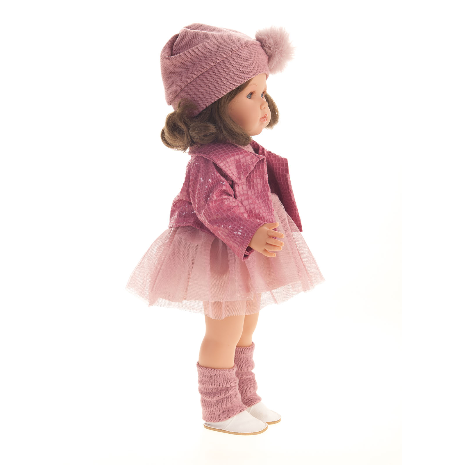 Кукла Дженни в розовом 45 см виниловая  