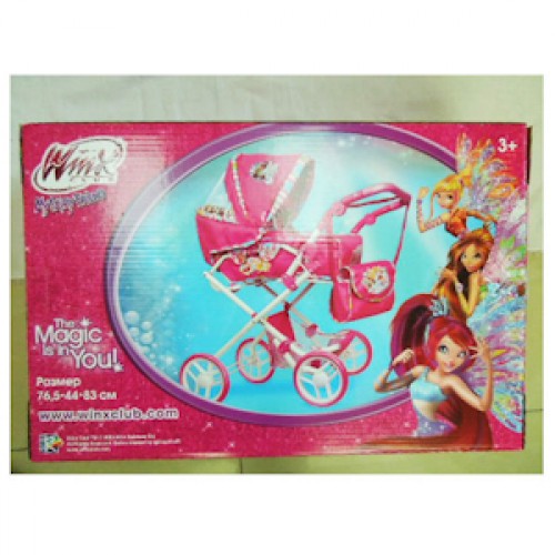 Коляска для кукол Winx, сидячее и лежачее положение, с сумкой
