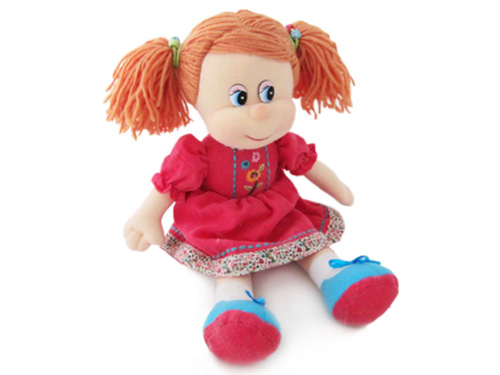 Кукла Варенька в вельветовом платье музыкальная 22 см  