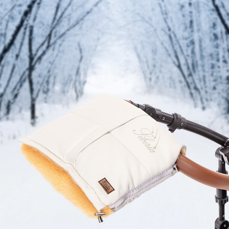 Муфта меховая для коляски Nuovita Siberia Lux Pesco Bianco/Белый  