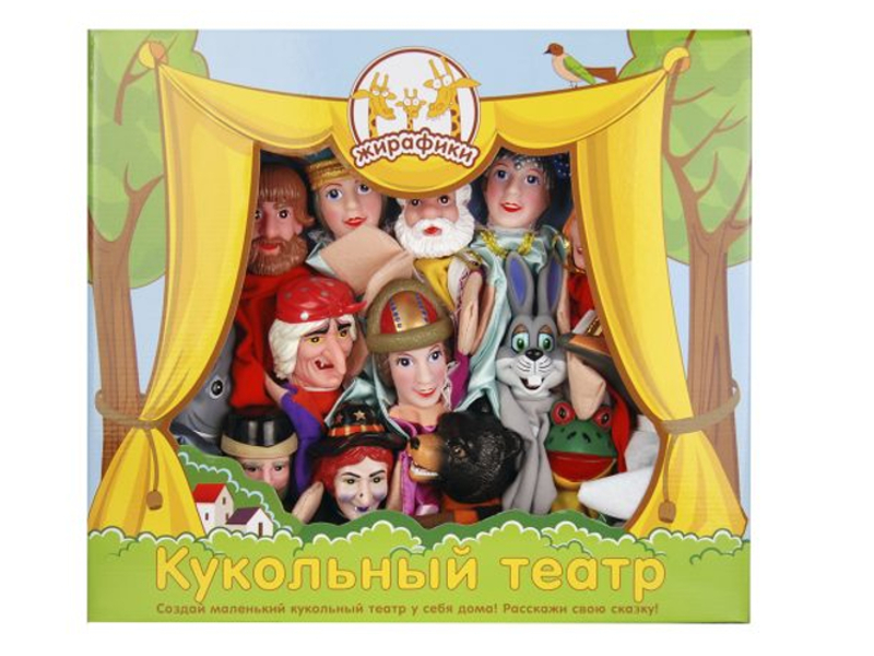 Кукольный театр - Царевна-лягушка, 14 кукол  