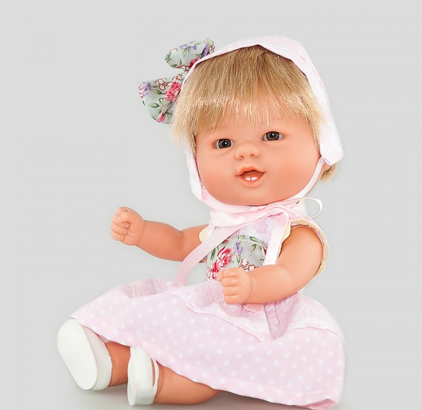 Кукла Бебетин в розовом платьице, 21 см.  