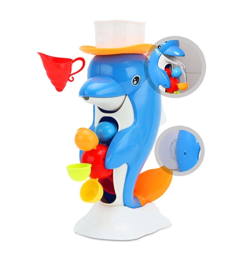Игрушка для ванной - Мельница-горка - Дельфин с формочкой  