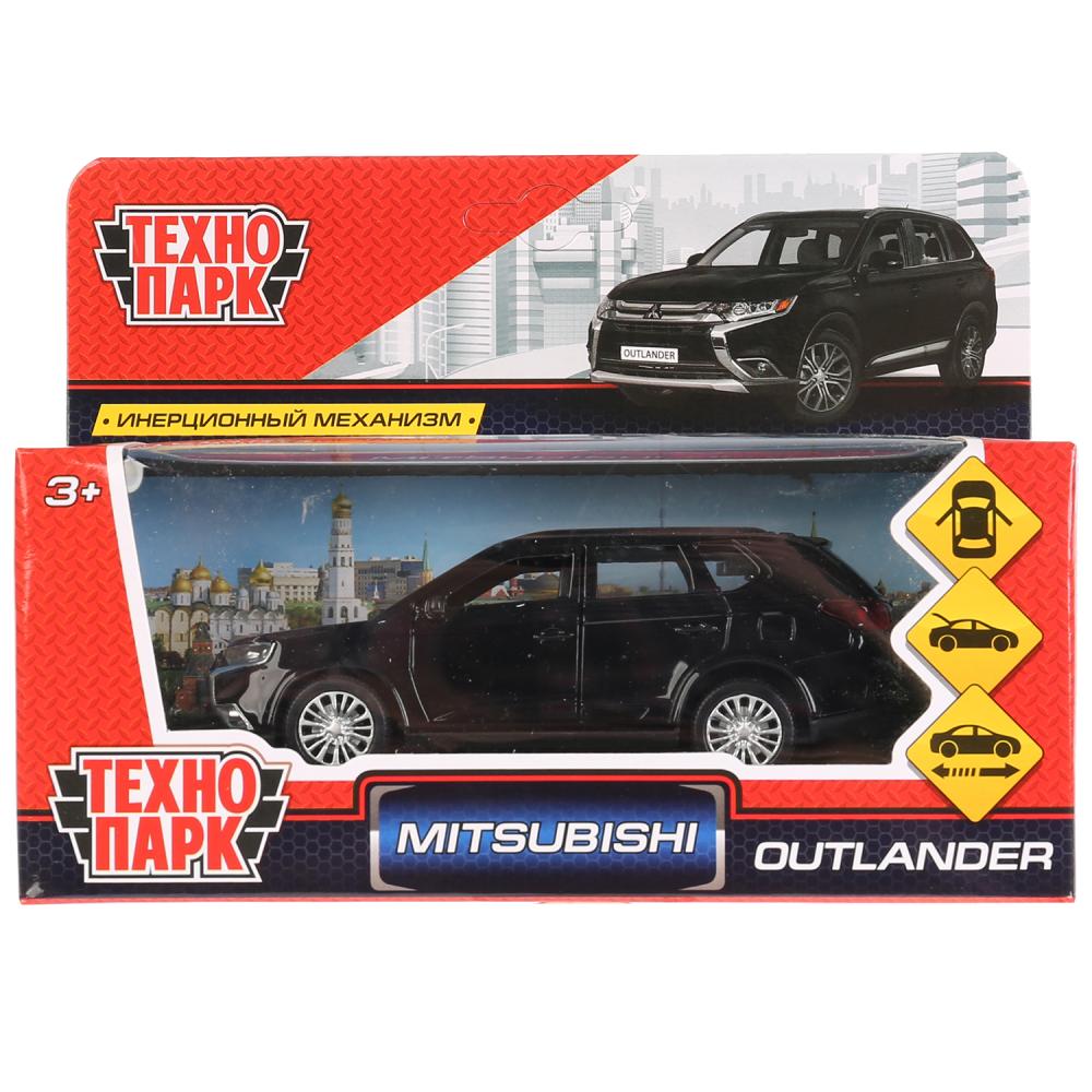 Модель Mitsubishi Outlander, 12 см, открывающиеся двери, инерционная, черный  