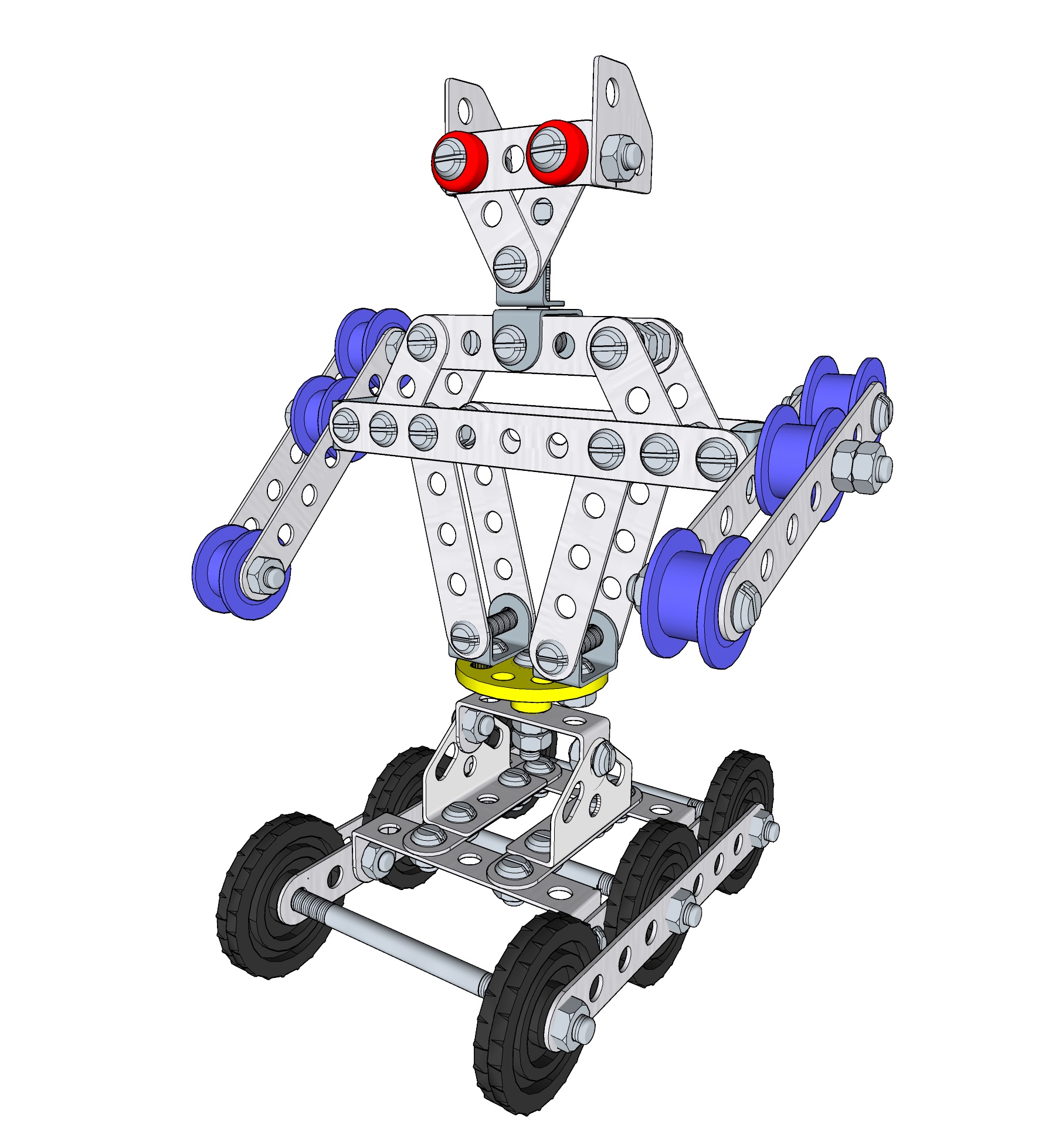 Конструктор металлический с подвижными деталями - Робот Р2  