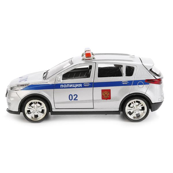 Металлическая инерционная машина - Kia Sportage, 12 см, Полиция  
