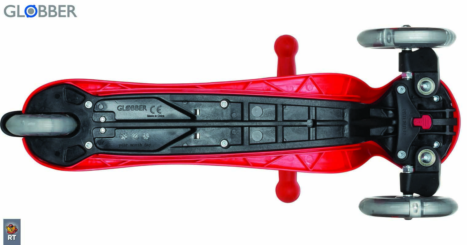 Самокат Globber Evo 5 in 1 со светящимися колесами, Red  