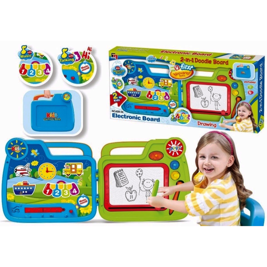 Доска развивающая 2 в 1 - Kids Magic, звук Доска развивающая 2 в 1 - Kids Magic, звукМольберты<br>Доска развивающая 2 в 1 - Kids Magic, звук<br>