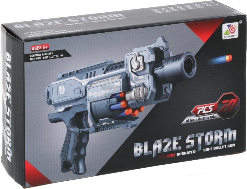 Бластер Blaze Storm - Barricade Rv-10 стреляющий 20 мягкими снарядами  