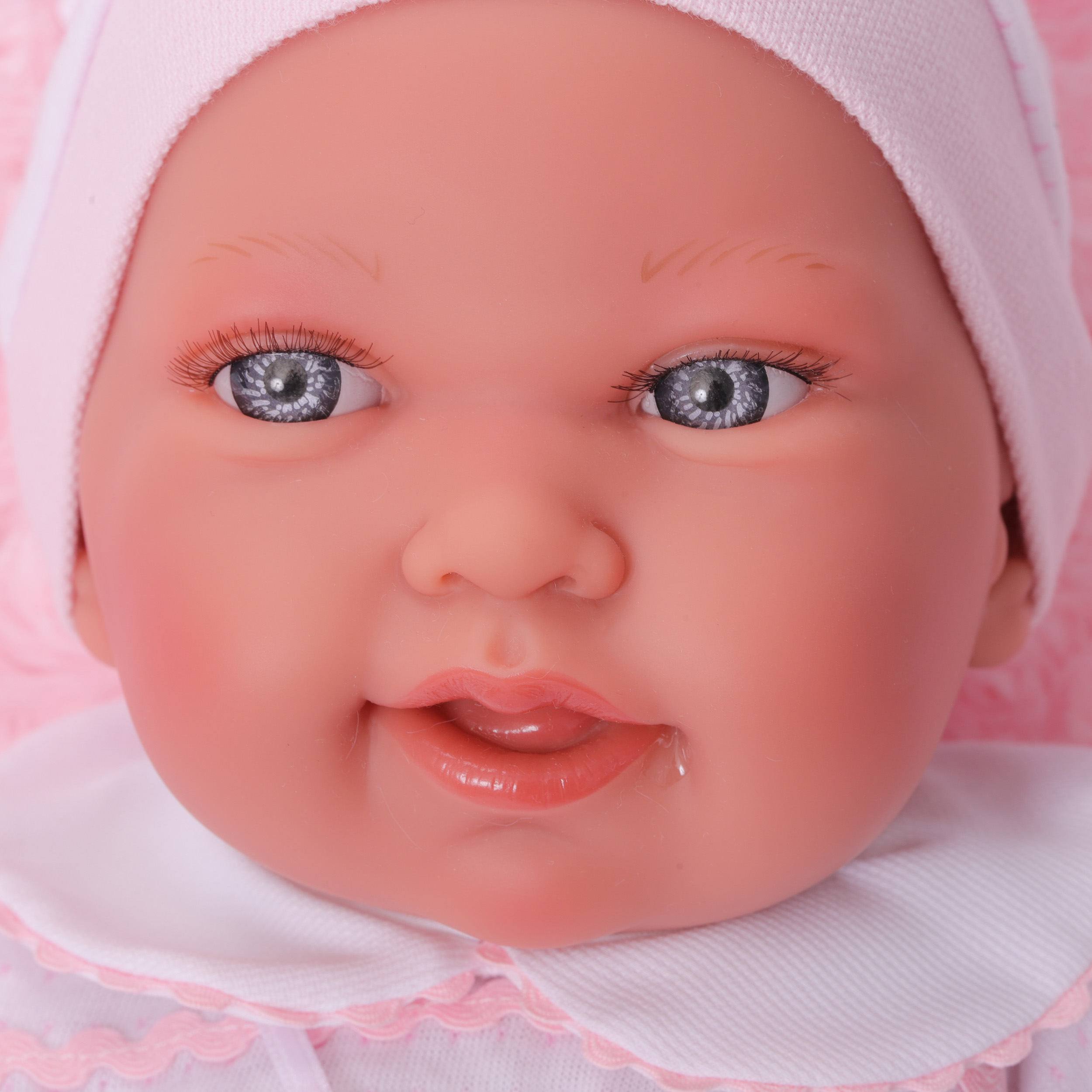 Кукла-пупс Эдуарда в розовом 42 см виниловая  