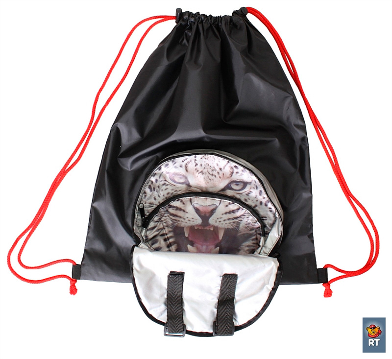 Мешок-рюкзак складной RT, на самокат и велосипед - Снежный Барс   