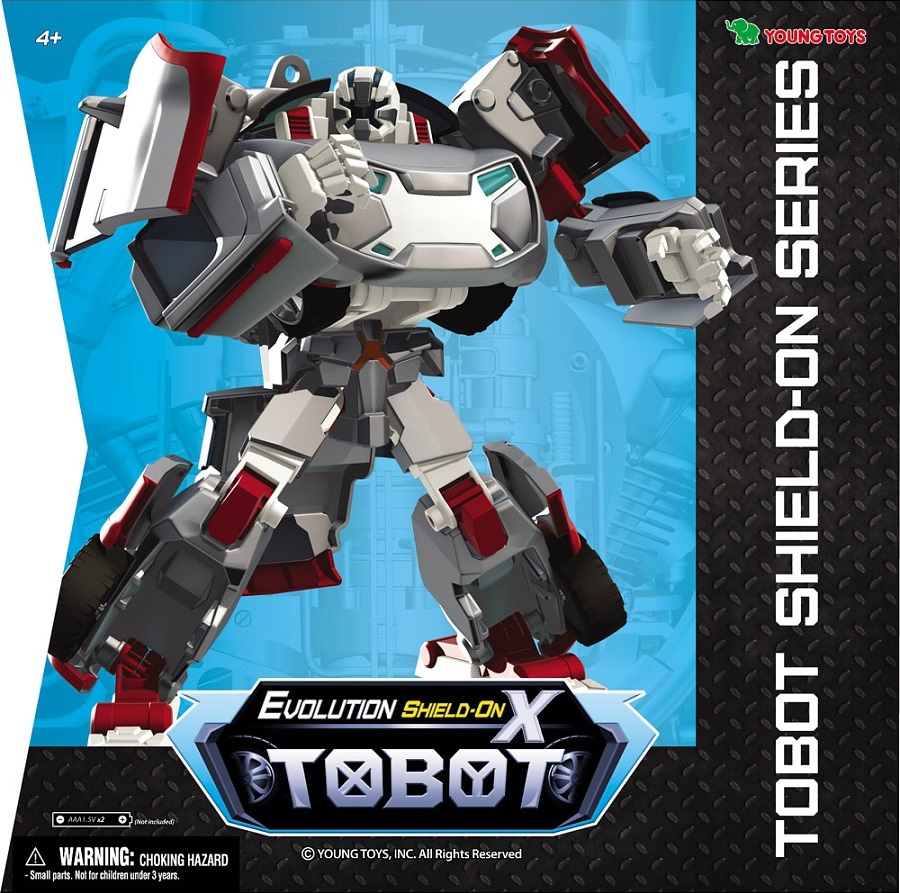 Трансформер Tobot Evolution X Shield-On, со световыми и звуковыми эффектами, наклейками и ключом-токеном  