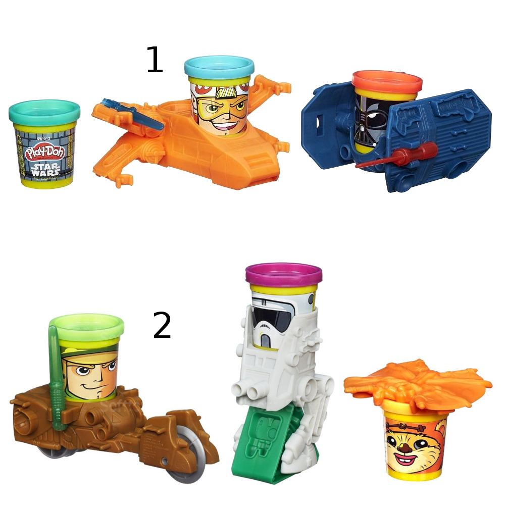 Транспортные средства героев Звездных войн из серии «Play-Doh» Транспортные средства героев Звездных войн из серии «Play-Doh»Пластилин Play-Doh<br>Транспортные средства героев Звездных войн из серии «Play-Doh»<br>